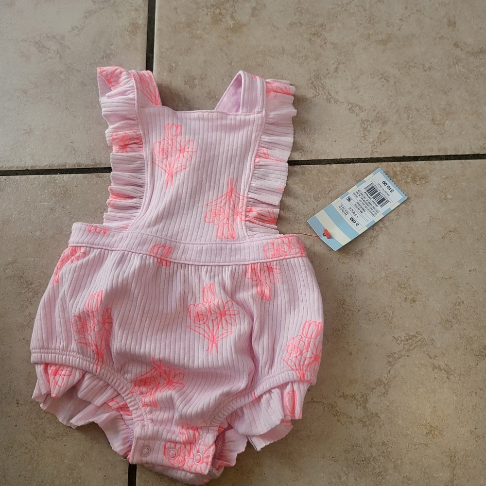Cat & Jack Pink Ruffled Romper